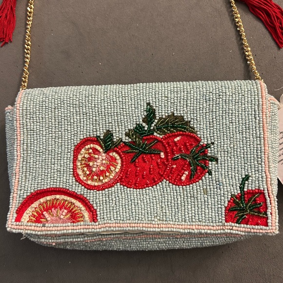 NWT VIRAL Beaded Tomato Crossbody Bag - Picture 2 of 9